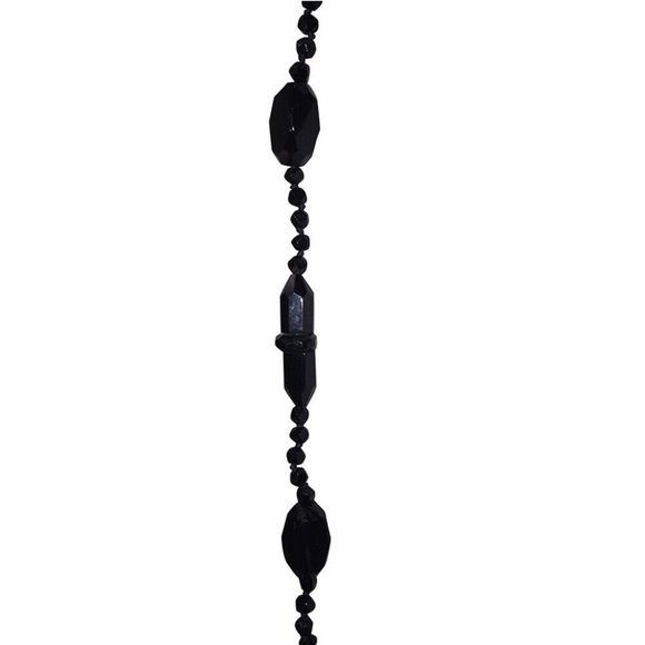 Victorian French Jet Bead Flapper Necklace